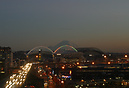 A view of Seattle's Qwest Field (formerly Seahawks Stadium) with Mount...