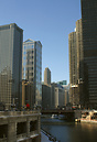 View west along the Chicago River