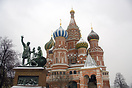 Saint Basil's Cathedral located at the south east end of Red Square, M...