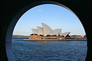 The Sydney Opera House viewed through the porthole of a luxury cruise ...