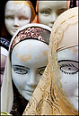 Hijab on display in a Safi shop