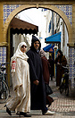 A couple walking in Essaouira's market