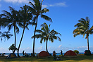 Campsite on the shores of Haena Beach