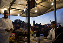 Street restaurant in Jemaa el Fna square