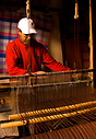A man working with a loom in Marrakech