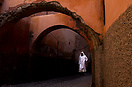 A man walking in the streets of Marrakech