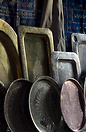 Bronze trays in a store of Marrakech