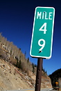 A milemarker on Colorado Highway 145, Dolores County.
