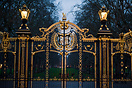 Golden Gates serve as an Entrance to Green Park, next to Buckingham Pa...