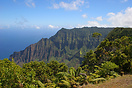 The volcanic coastline of Kauai's Na Pali Coast.