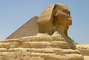 Great Sphinx of Giza with Khafra's pyramid in the background