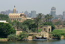 The banks of the Nile as it flows through Cairo