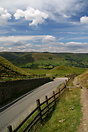 The road to Edale in England's Peak District National Park.  The plate...