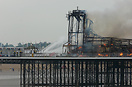 The fire which broke out on Weston-Super-Mare's Grand Pier on the morn...