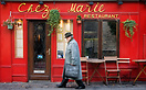 A restaurant in Montmartre, Paris.