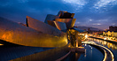 Guggenheim Museum in Bilbao at dusk