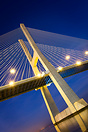 Vasco de Gama Bridge over the River Tagus in Lisbon at dusk