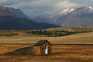 A ruins of a building in the Glacier National Park, Montana