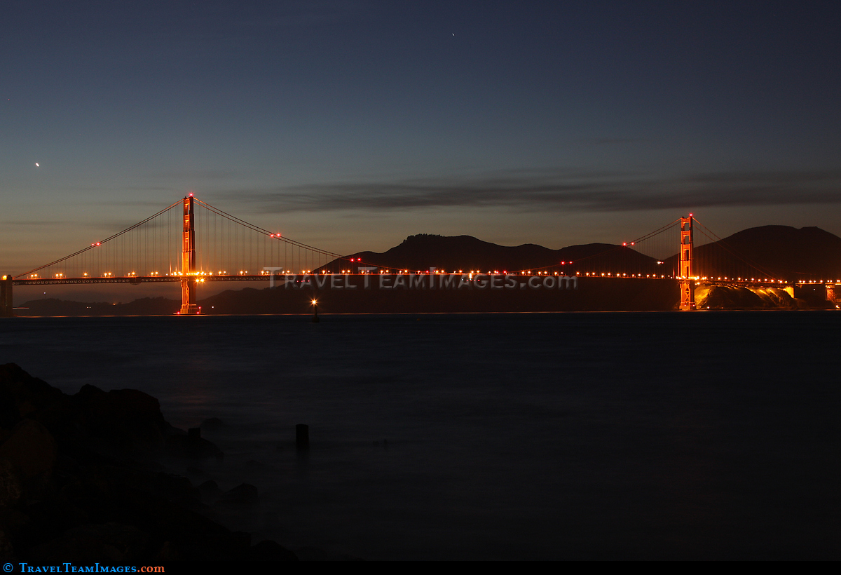 Golden Gate at Night.