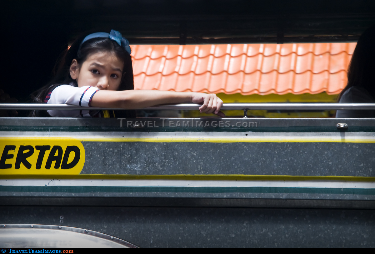 Girl in a jeepney