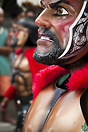 Moriones (roman centurions) masks at the Moriones Festival in Boac.