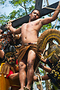 Crucifixion at Moriones Festival in Boac. 