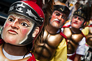 Moriones (roman centurions) masks at the Moriones Festival in Boac.
