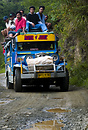 Typical Filipino jeepney on the road near Hapao.