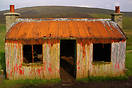 One of many decaying corrugated iron farm buildings to be found in She...